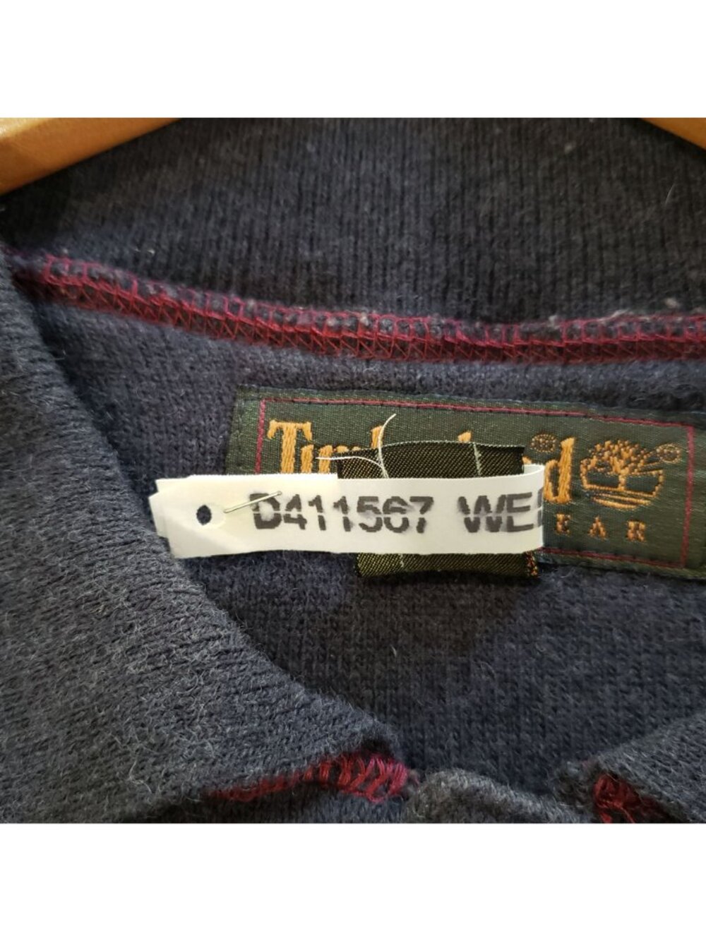 90sTimberland WeatherGear Wool and Cotton Mens Sweater Italy Long Sleeve - Picture 8 of 8